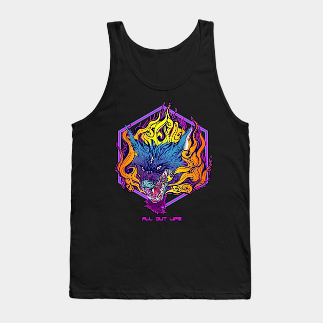 wolf fire Tank Top by bocel eco